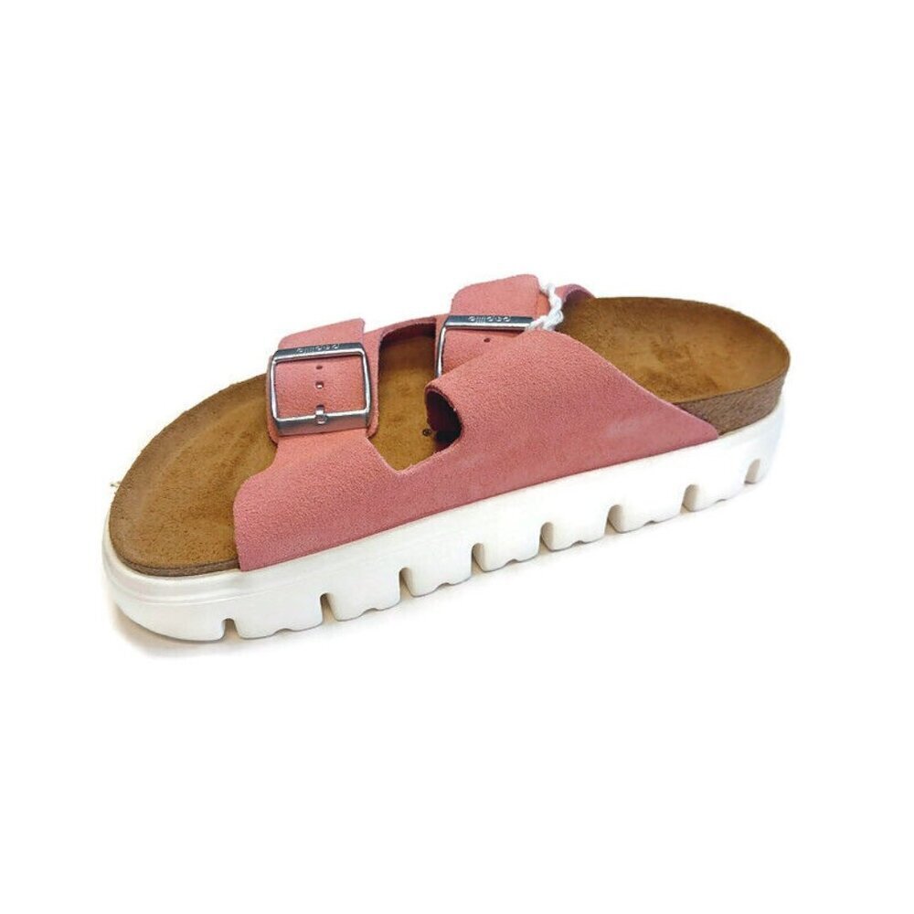 Papillio By Birkenstock Arizona Chunky Suede Sandals Womens 6 Candy Pink Narrow - Picture 4 of 8
